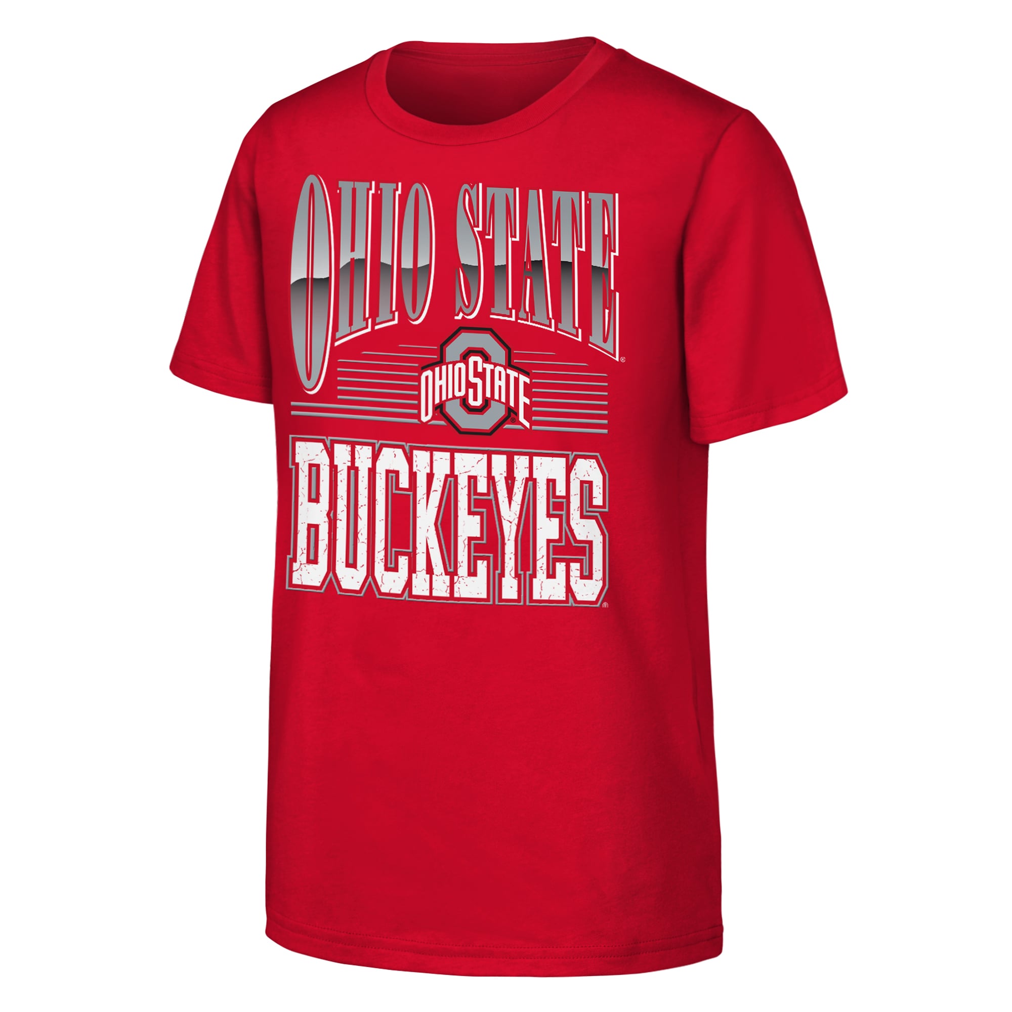 T-shirt Outerstuff Scarlet Ohio State Buckeyes Chrome Header pour jeunes