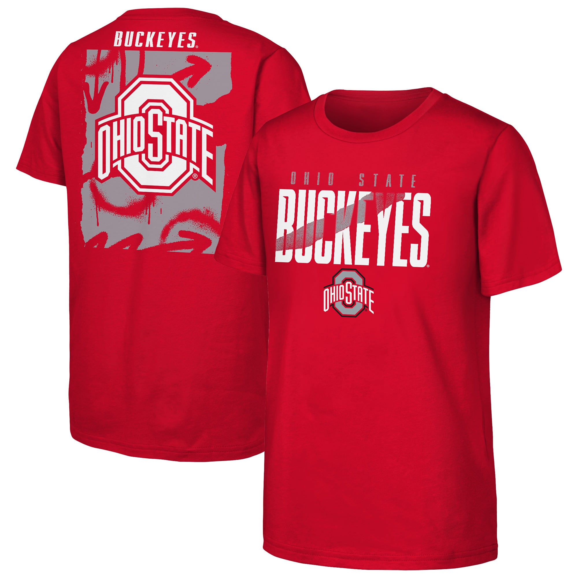 T-shirt à découpe Outerstuff Scarlet Ohio State Buckeyes pour jeunes