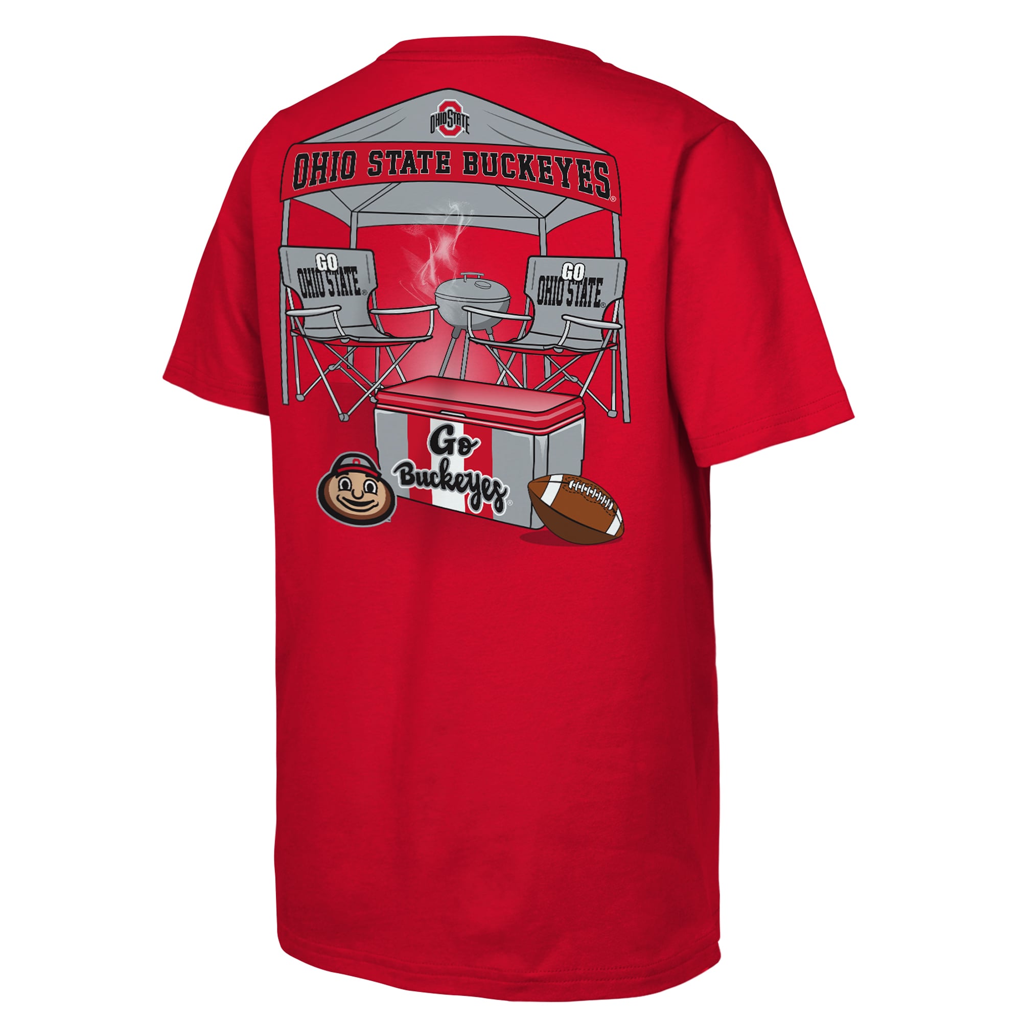 T-shirt Outerstuff Scarlet pour jeunes, supporters des Buckeyes de l'Ohio State, originaires la ville natale
