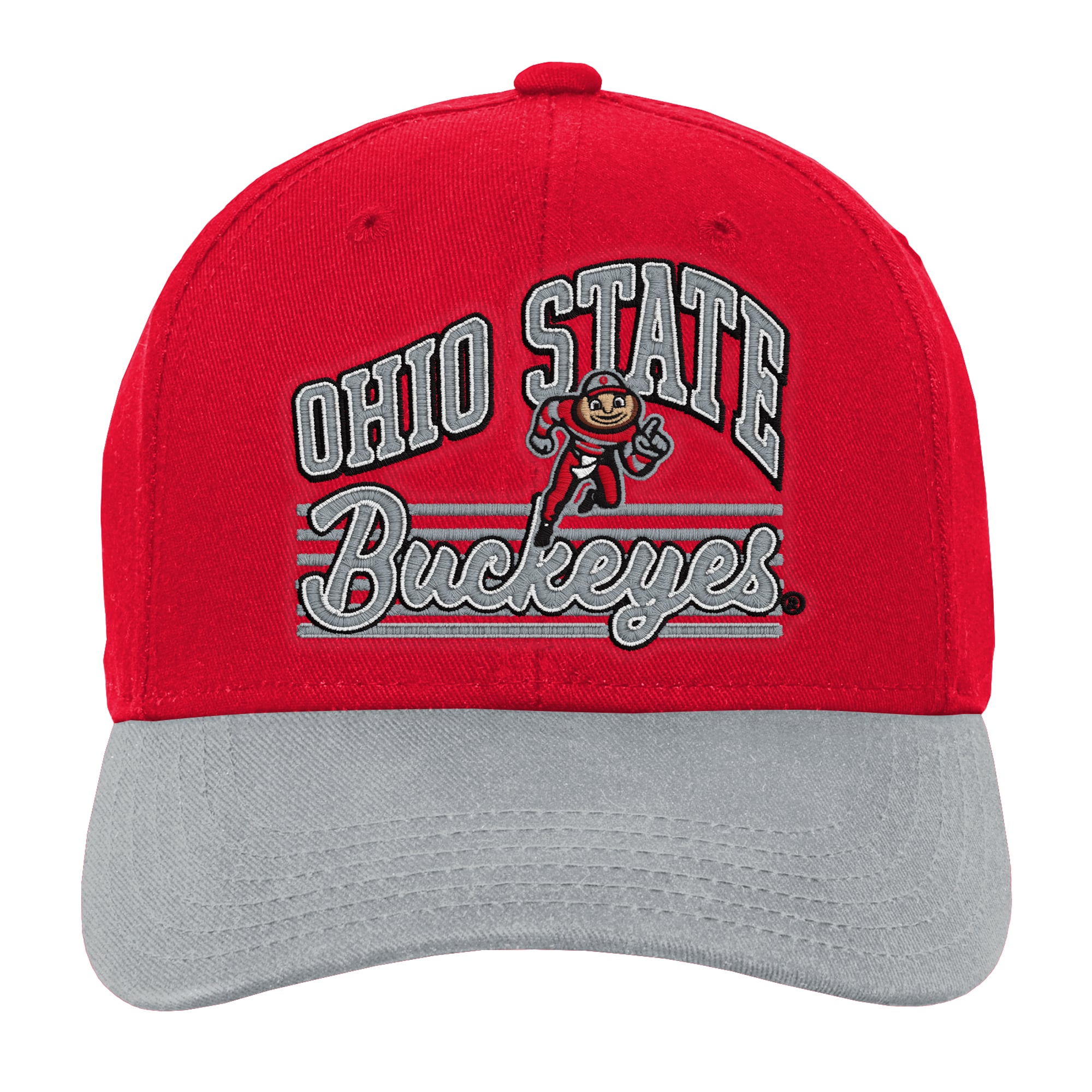 Youth Outerstuff Scarlet/Gray Ohio State Buckeyes Dad Unstructured Adjustable Hat