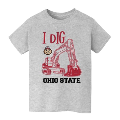 Ohio State Buckeyes Vive La Fete Youth Excavator T-Shirt - Gray