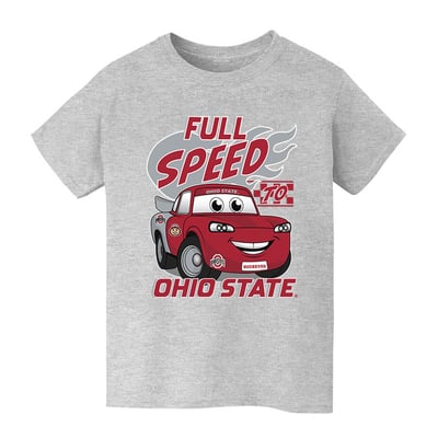  Ohio State Buckeyes Vive La Fete Youth Full Speed T-Shirt - Gray