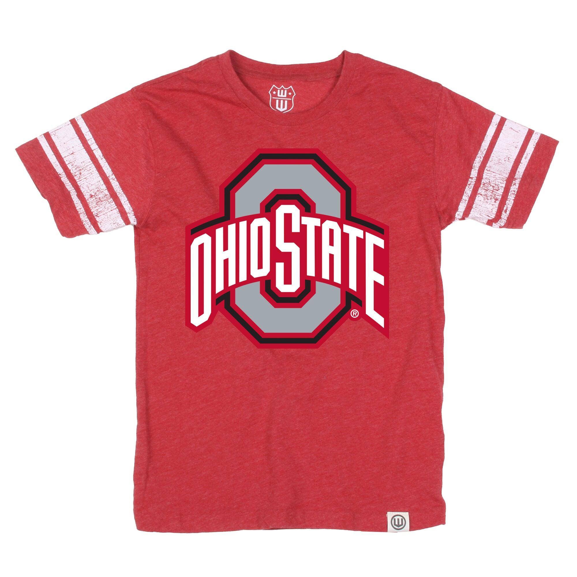 Youth Wes & Willy Scarlet Ohio State Buckeyes Football Jersey T-Shirt