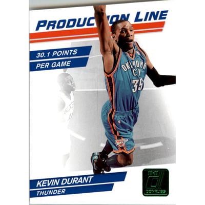2010-11 Donruss Production Line Die Cuts Emerald #1 Kevin Durant