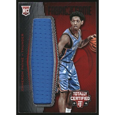 2015-16 Totally Certified Rookie Fabric of the Game Jerseys Red #FRJCP Cameron Payne