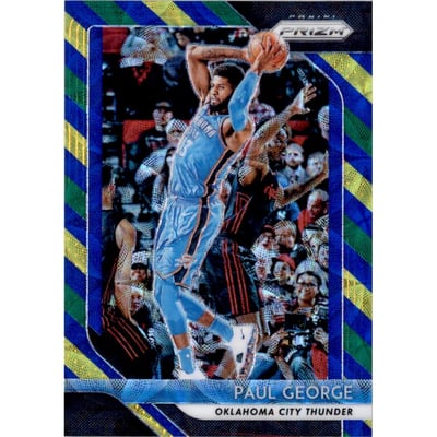 2018-19 Panini Prizm Prizms Choice Blue Yellow and Green #49 Paul George