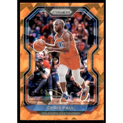 2020-21 Panini Prizm Prizms Orange Ice #93 Chris Paul