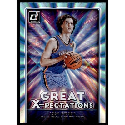 2021-22 Donruss Great X-Pectations Holo Teal Laser #19 Josh Giddey