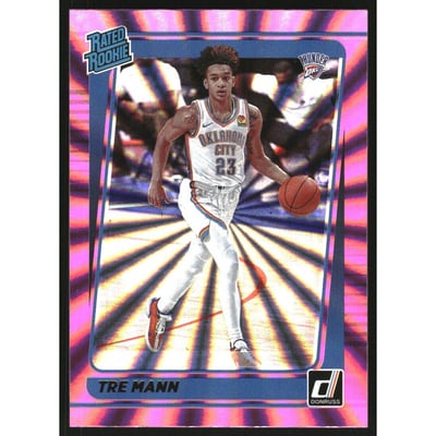 2021-22 Donruss Holo Pink Laser #218 Tre Mann RR