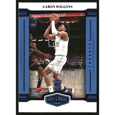 2021-22 Panini Chronicles Purple #430 Aaron Wiggins/Plates and Patches