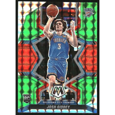2021-22 Panini Mosaic Mosaic Choice Red and Green #210 Josh Giddey