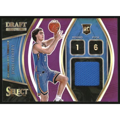 2021-22 Select Draft Selections Memorabilia Prizms Purple #16 Josh Giddey