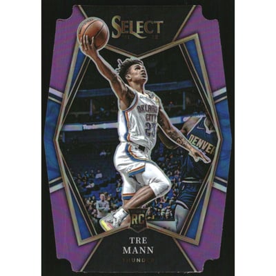 2021-22 Select Prizms Purple Die Cut #141 Tre Mann