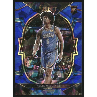 2022-23 Select Prizms Blue Cracked Ice #99 Jaylin Williams