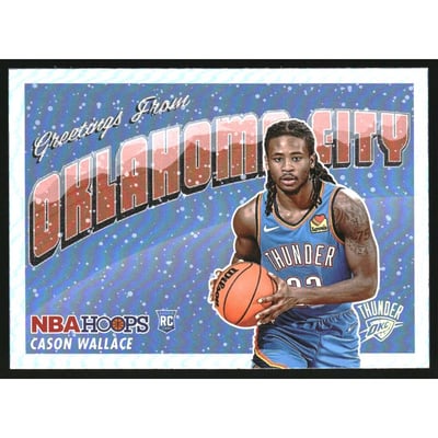 2023-24 Hoops Rookie Greetings Winter Holo #10 Cason Wallace