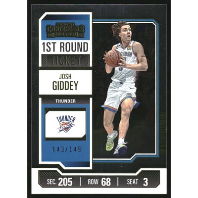 2023-24 Panini Contenders First Round Ticket #8 Josh Giddey