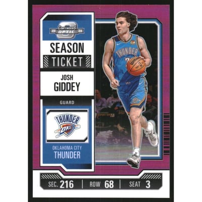 2023-24 Panini Contenders Optic Pink #73 Josh Giddey