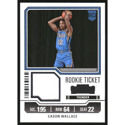 2023-24 Panini Contenders Rookie Ticket Swatches #21 Cason Wallace