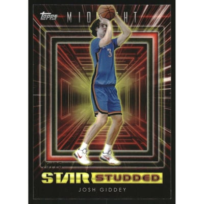 2023-24 Topps Midnight Star Studded Dusk #SS12 Josh Giddey