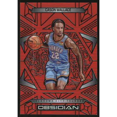 2024-25 Panini Obsidian Electric Etch Orange Flood #69 Cason Wallace