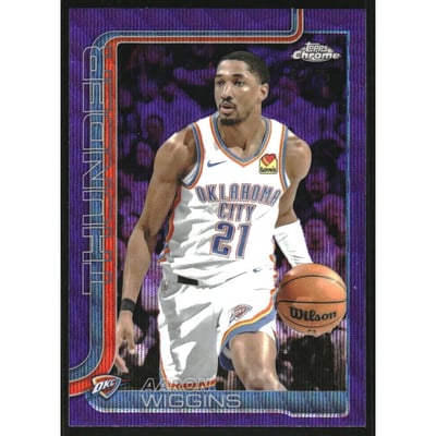 2025-26 Topps Chrome Purple Wave Refractors #196 Aaron Wiggins