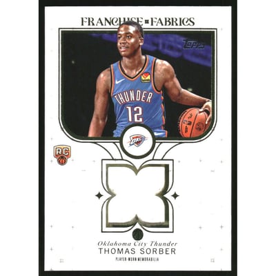 2025-26 Topps Franchise Fabrics #FFTS Thomas Sorber