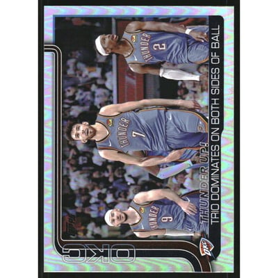 2025-26 Topps Rainbow Foilboard #288 Thunder Up!/Alex Caruso/Chet Holmgren/Shai Gilgeous-Alexander