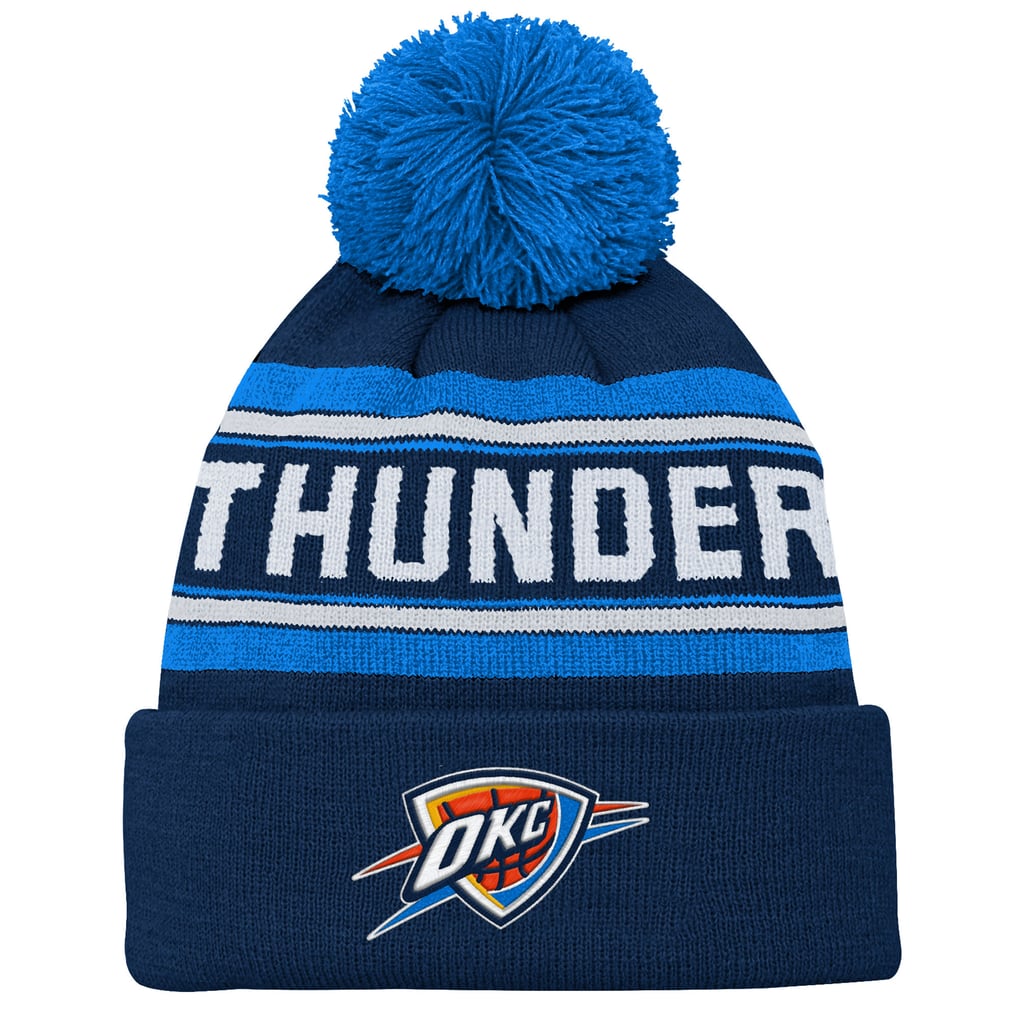 Oklahoma City Thunder Outerstuff Backboard Jacquard Cuffed Knit Hat with Pom Backboard Jacquard Cuffed Knit Hat with Pom - Navy
