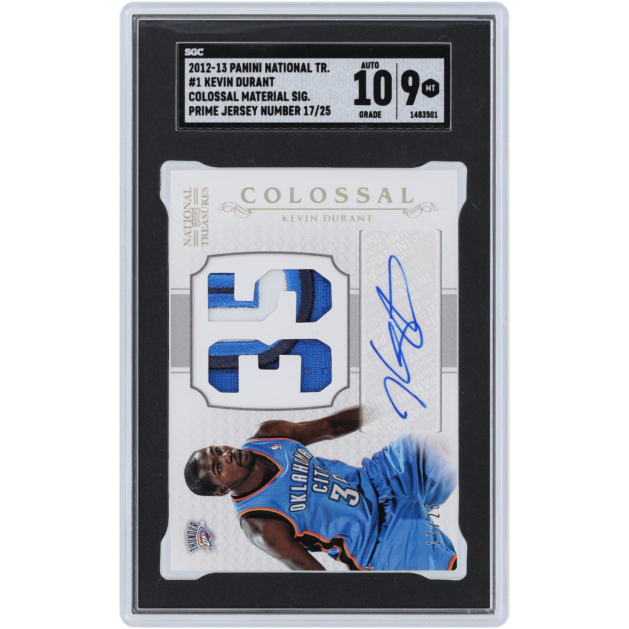 Kevin Durant Oklahoma City Thunder Autographed 2012-13 Panini 