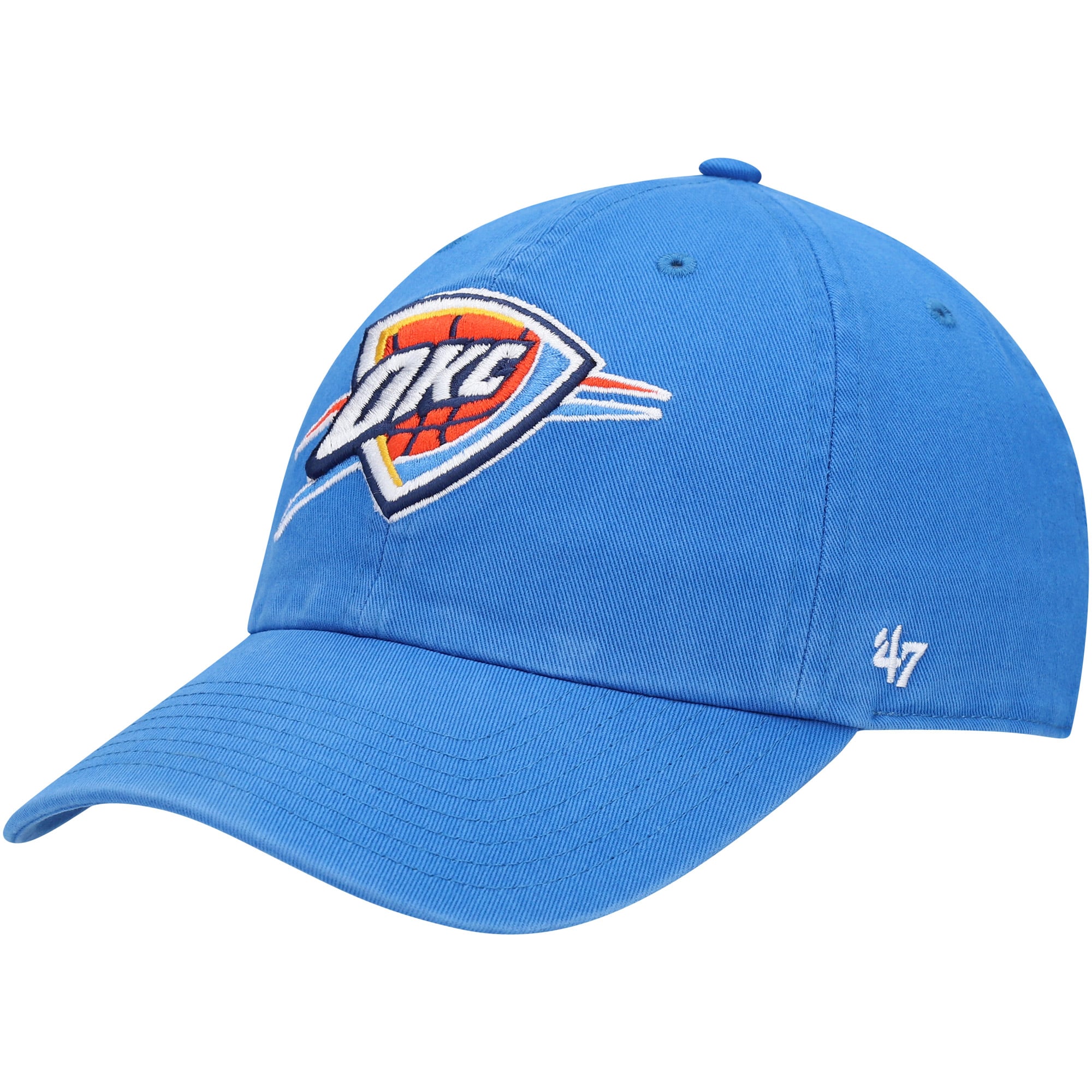 Men's Oklahoma City Thunder '47 Blue Core Logo Clean Up Adjustable Hat