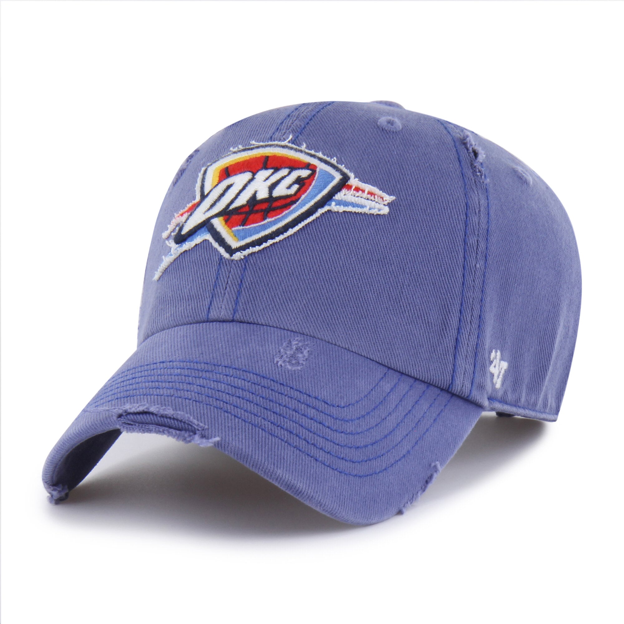 Men's Oklahoma City Thunder '47 Blue Weathered Clean Up Adjustable Hat