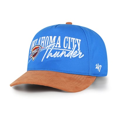 Oklahoma City Thunder '47 Scribe Line Hitch Adjustable Hat - Blue/Tan