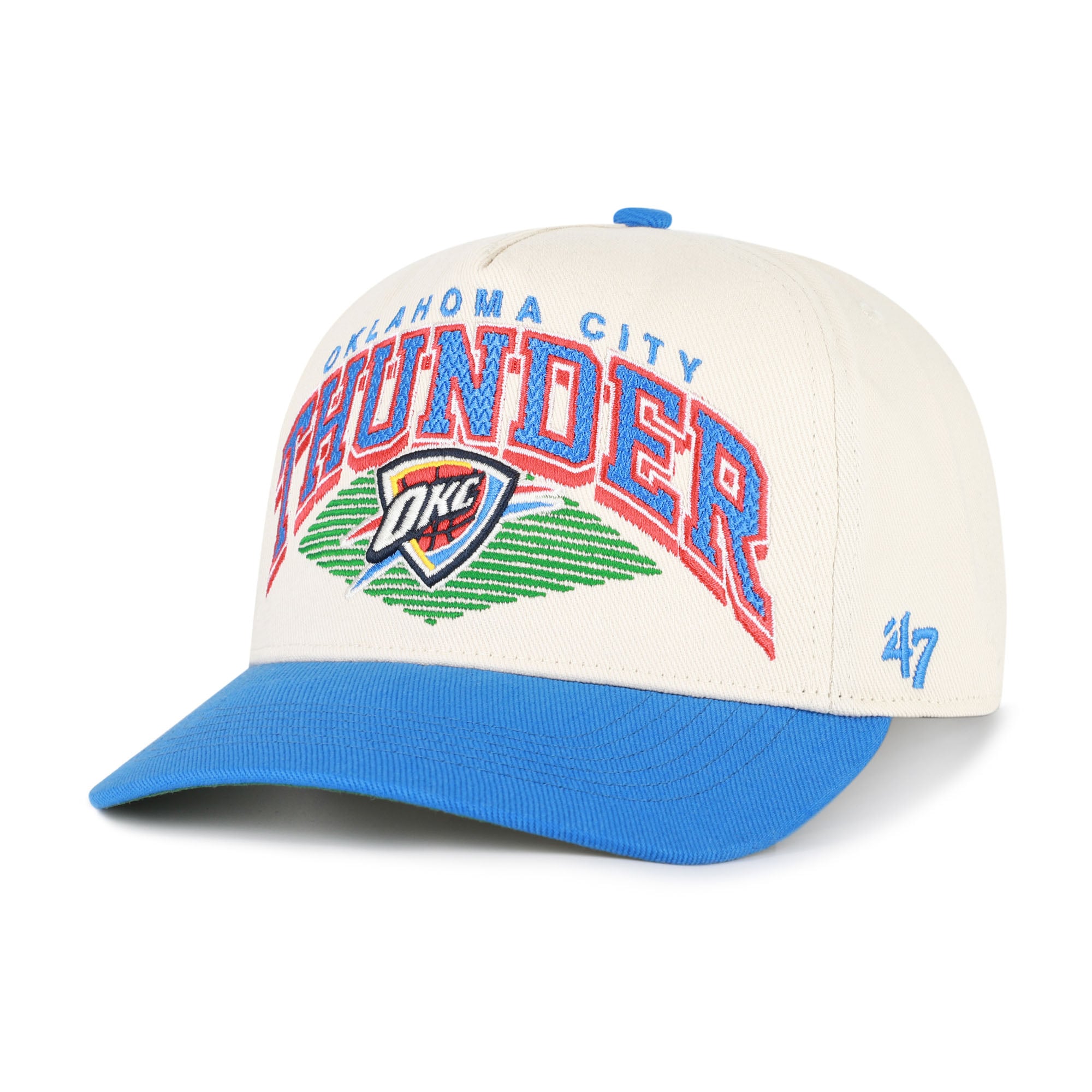 Men's Oklahoma City Thunder '47 Cream/Blue Pomona Two-Tone Rope Hitch Adjustable Hat