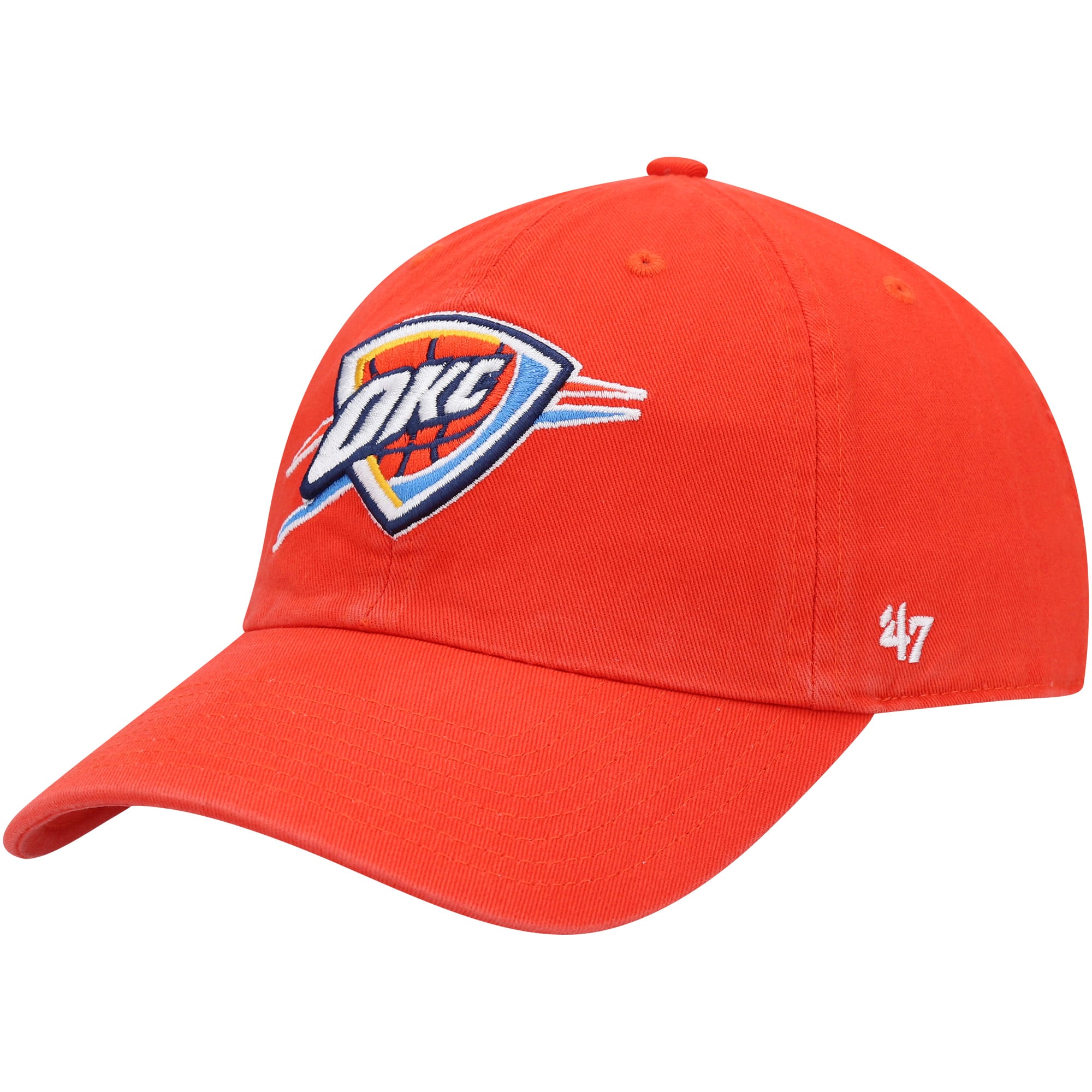 Men's Oklahoma City Thunder '47 Orange Core Logo Clean Up Adjustable Hat