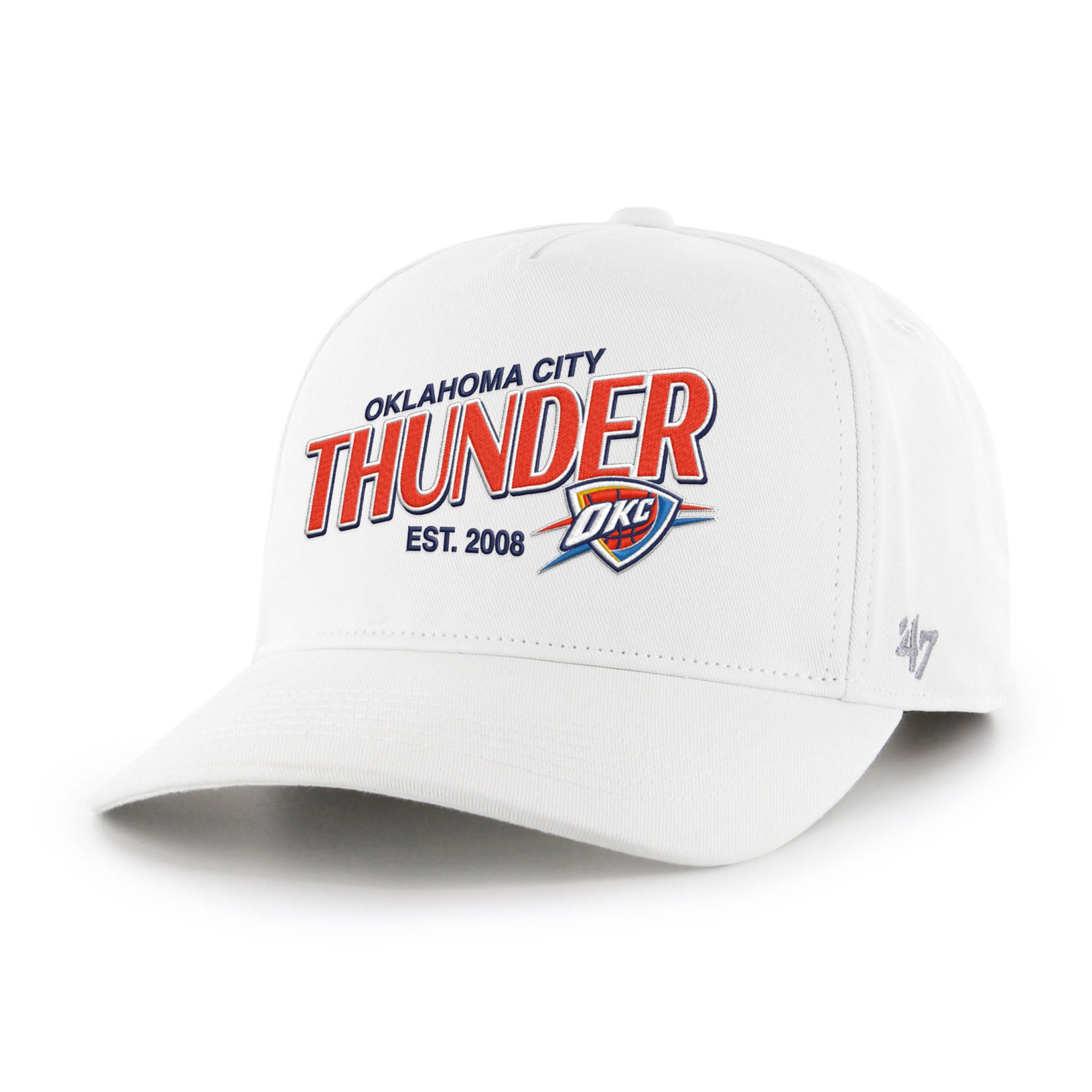 Men's '47  White Oklahoma City Thunder Fast Break Chase Hitch Adjustable Hat