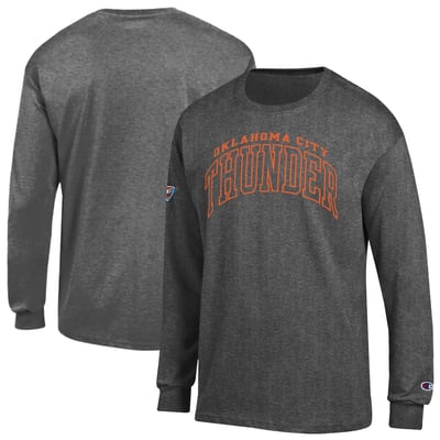  Oklahoma City Thunder Champion Jersey Long Sleeve T-Shirt - Charcoal