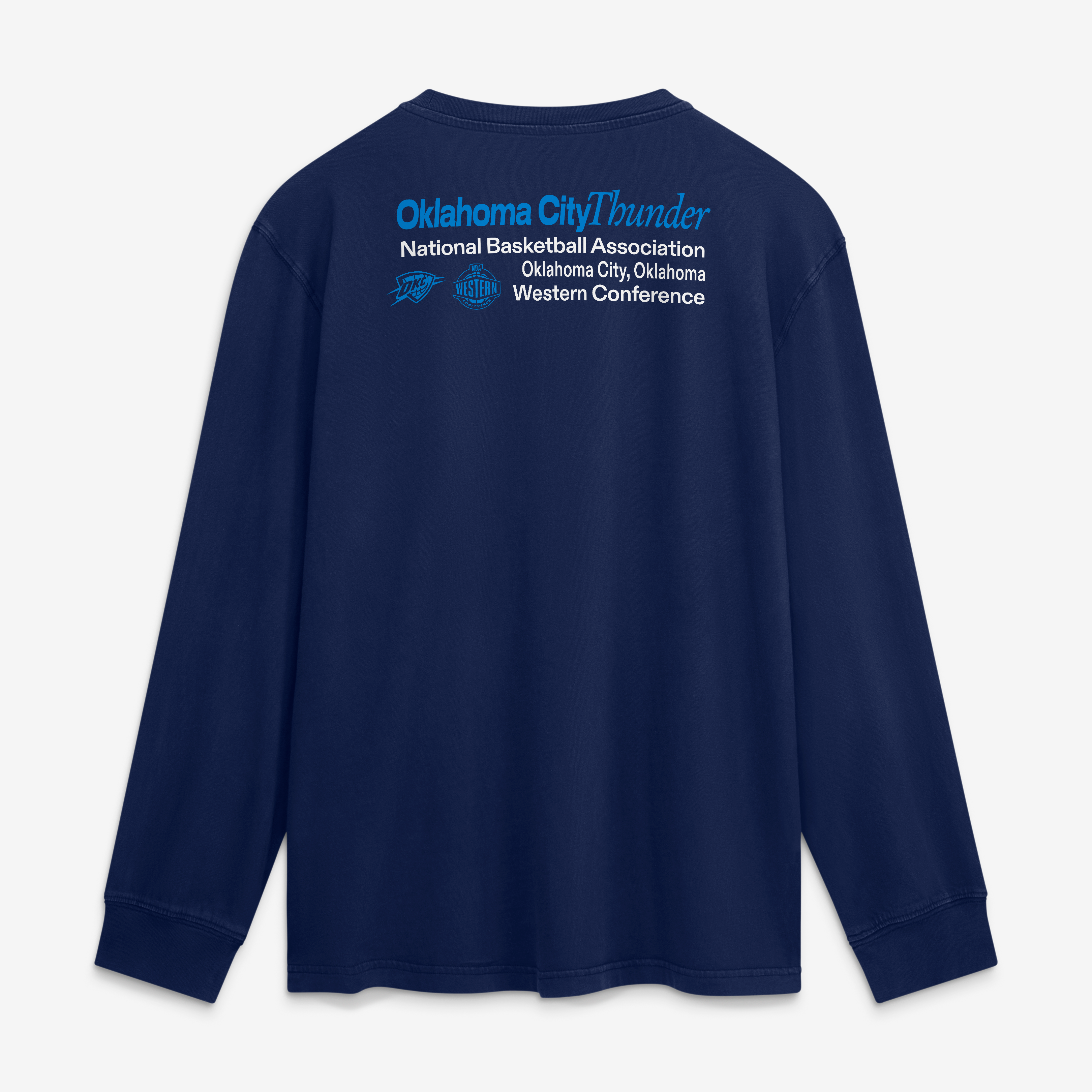 T-shirt à manches longues Fanatics Navy Oklahoma City Thunder Coaching Time pour homme