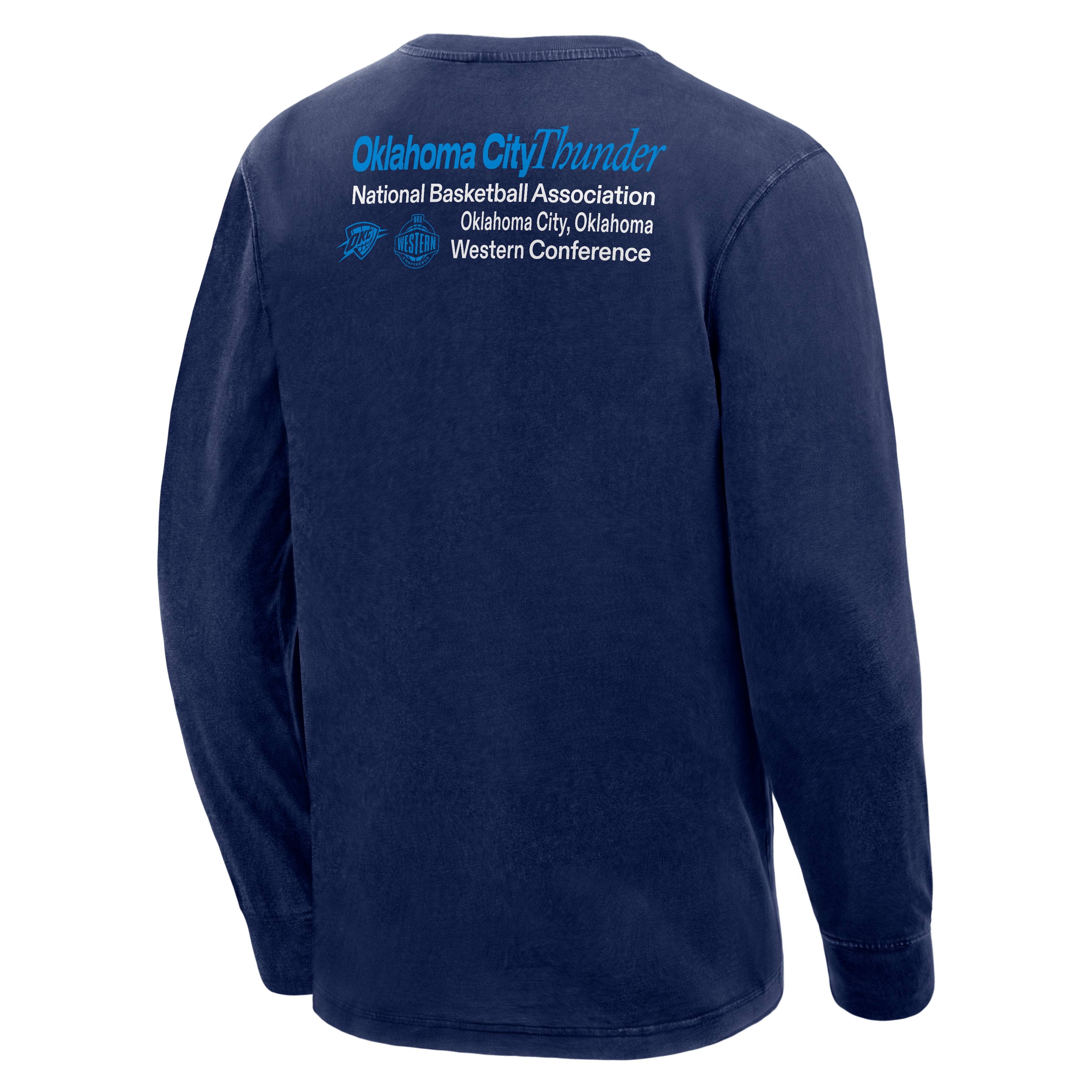 T-shirt à manches longues Fanatics Navy Oklahoma City Thunder Coaching Time pour homme
