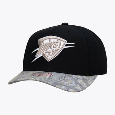  Oklahoma City Thunder Mitchell & Ness Midnight Timber Pro Crown Adjustable Hat - Black/Camo
