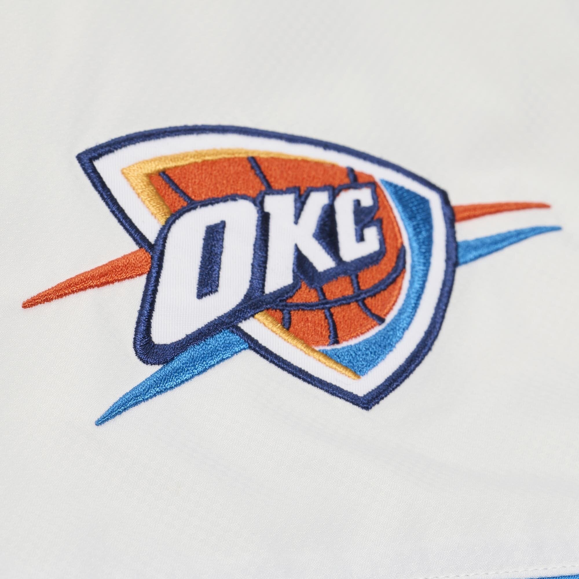 Men's Mitchell & Ness  Blue Oklahoma City Thunder Head Coach Lightweight Anorak Quarter-Zip Windbreaker
