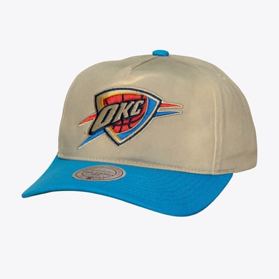 Oklahoma City Thunder Mitchell & Ness Hardwood Classics Retro Roots Snapback Hat - Cream
