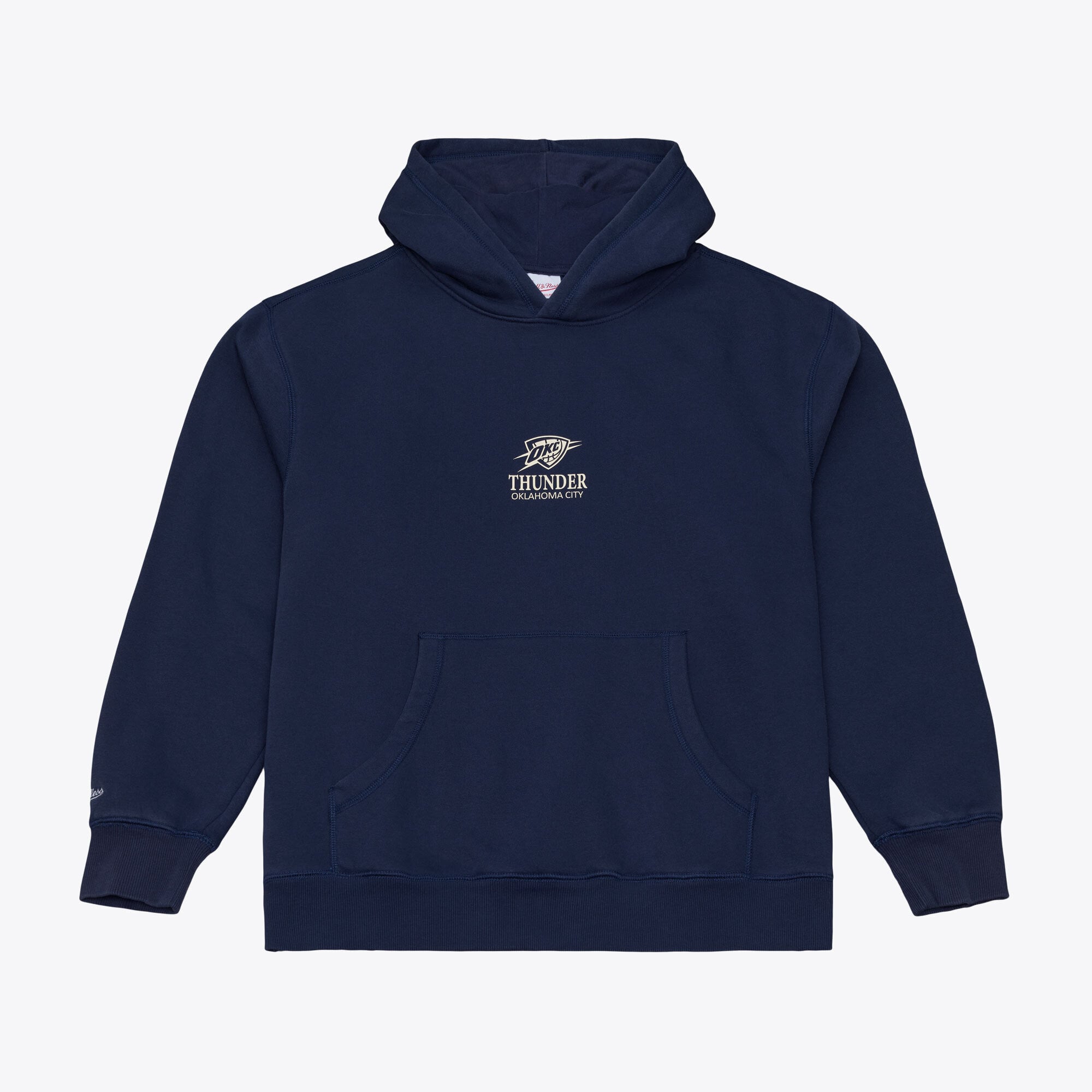 Sweat à capuche en polaire Mitchell & Ness bleu marine Oklahoma City Thunder pour homme
