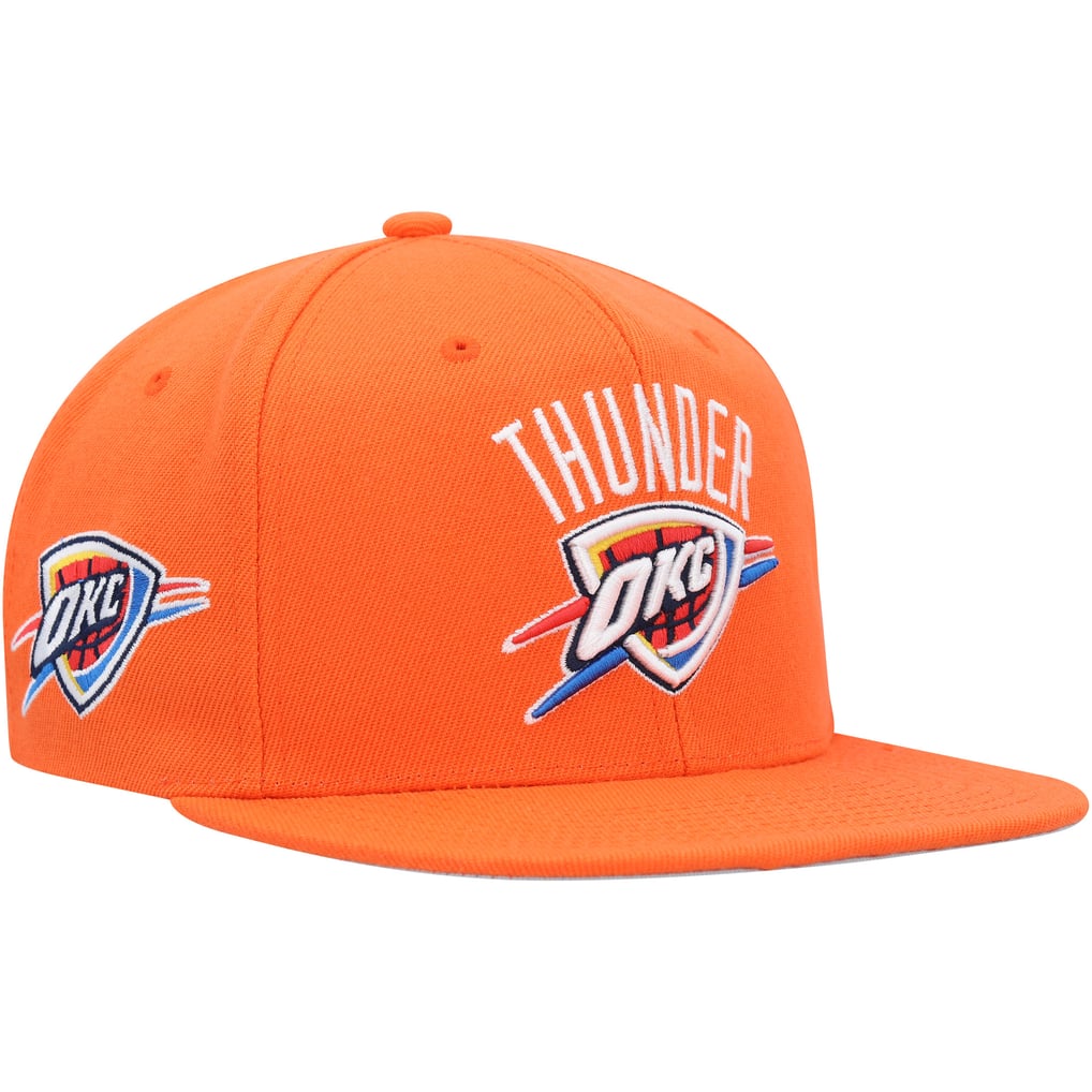 Oklahoma City Thunder Mitchell & Ness Side Core 2.0 Snapback Hat - Orange