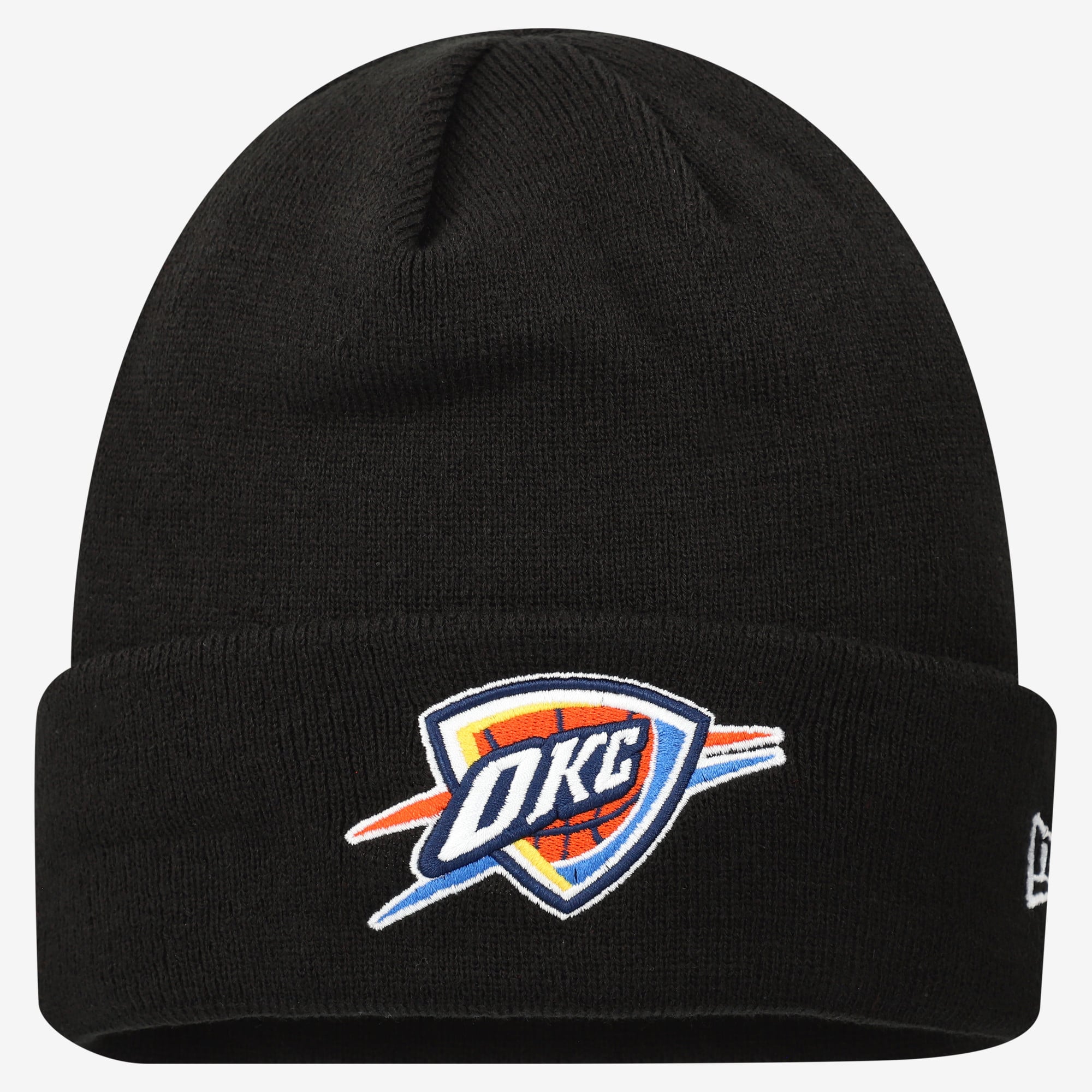Men's New Era Black Oklahoma City Thunder Cuffed Knit Hat