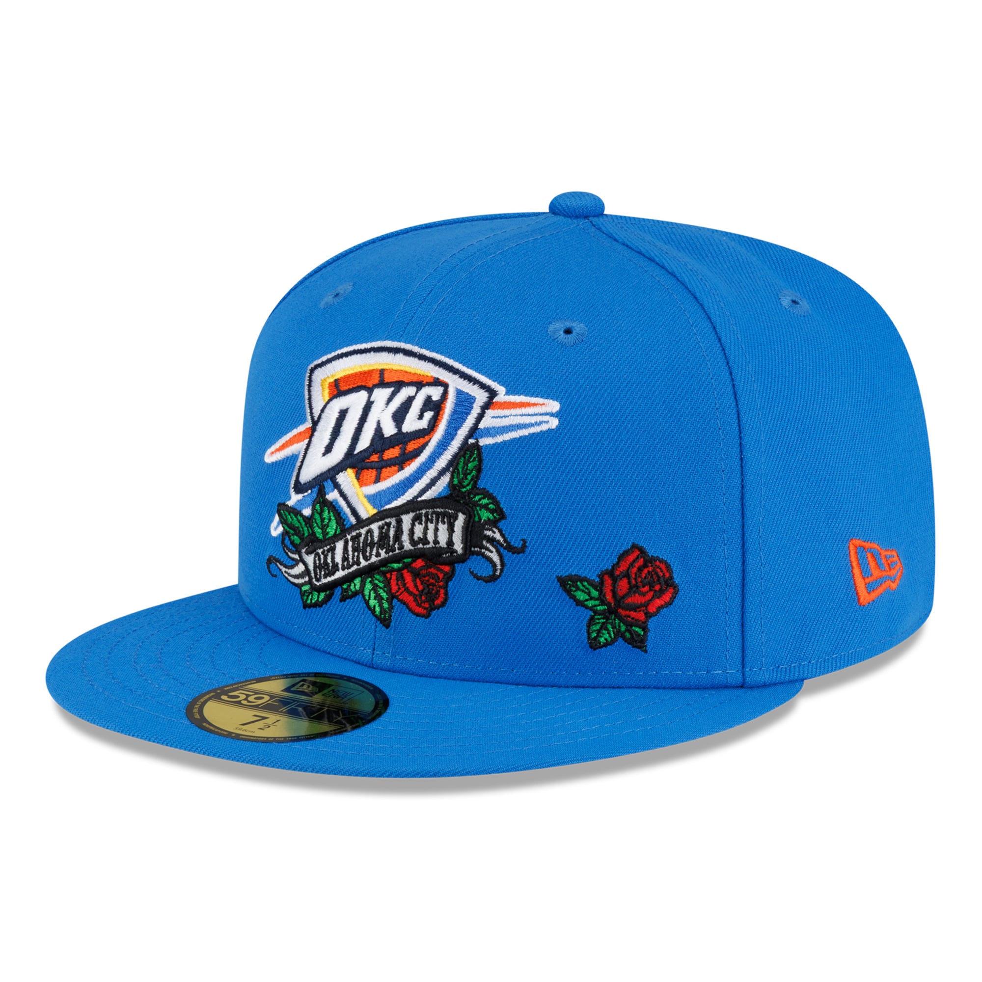 Casquette ajustée New Era Oklahoma City Thunder 59FIFTY bleue pour homme