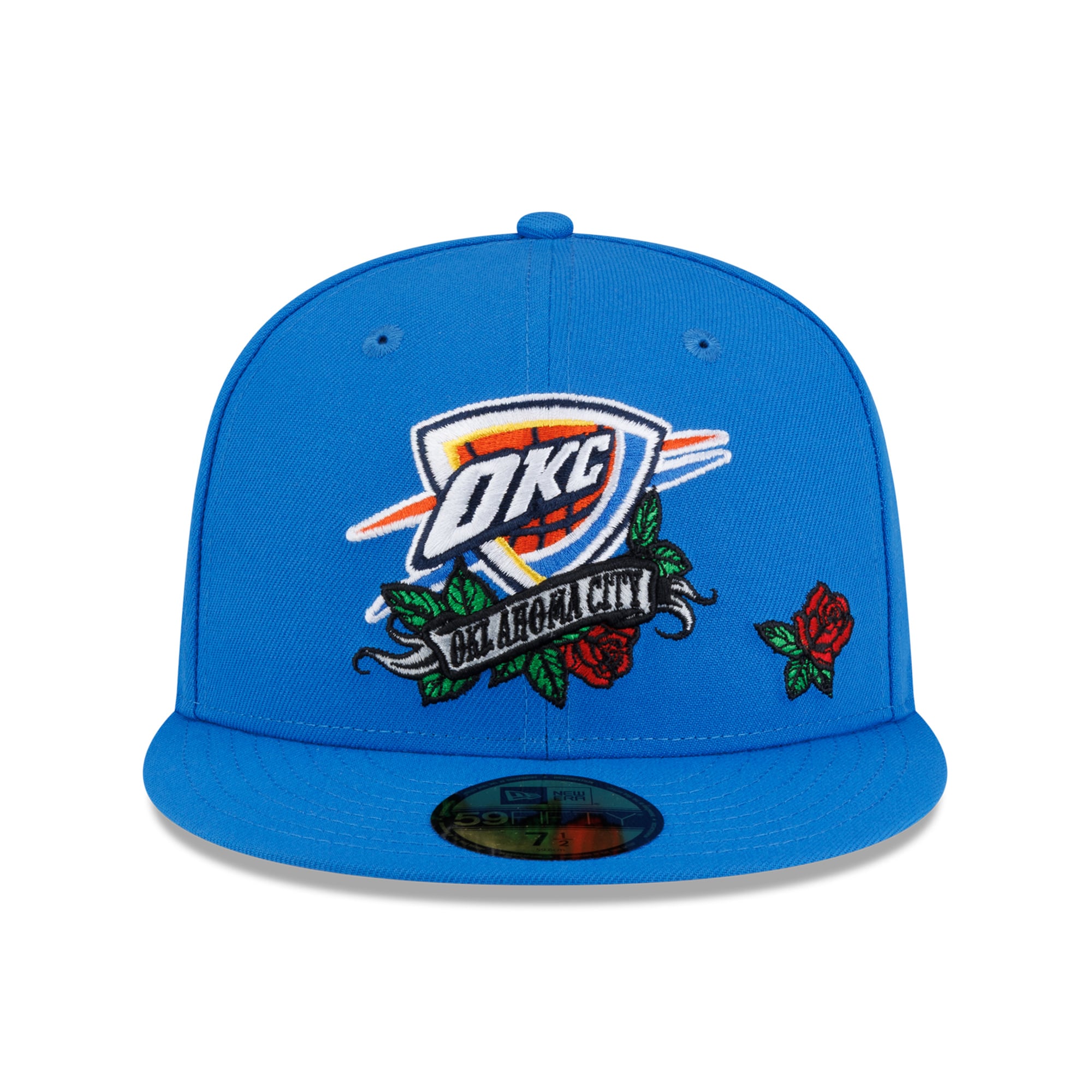 Casquette ajustée New Era Oklahoma City Thunder 59FIFTY bleue pour homme
