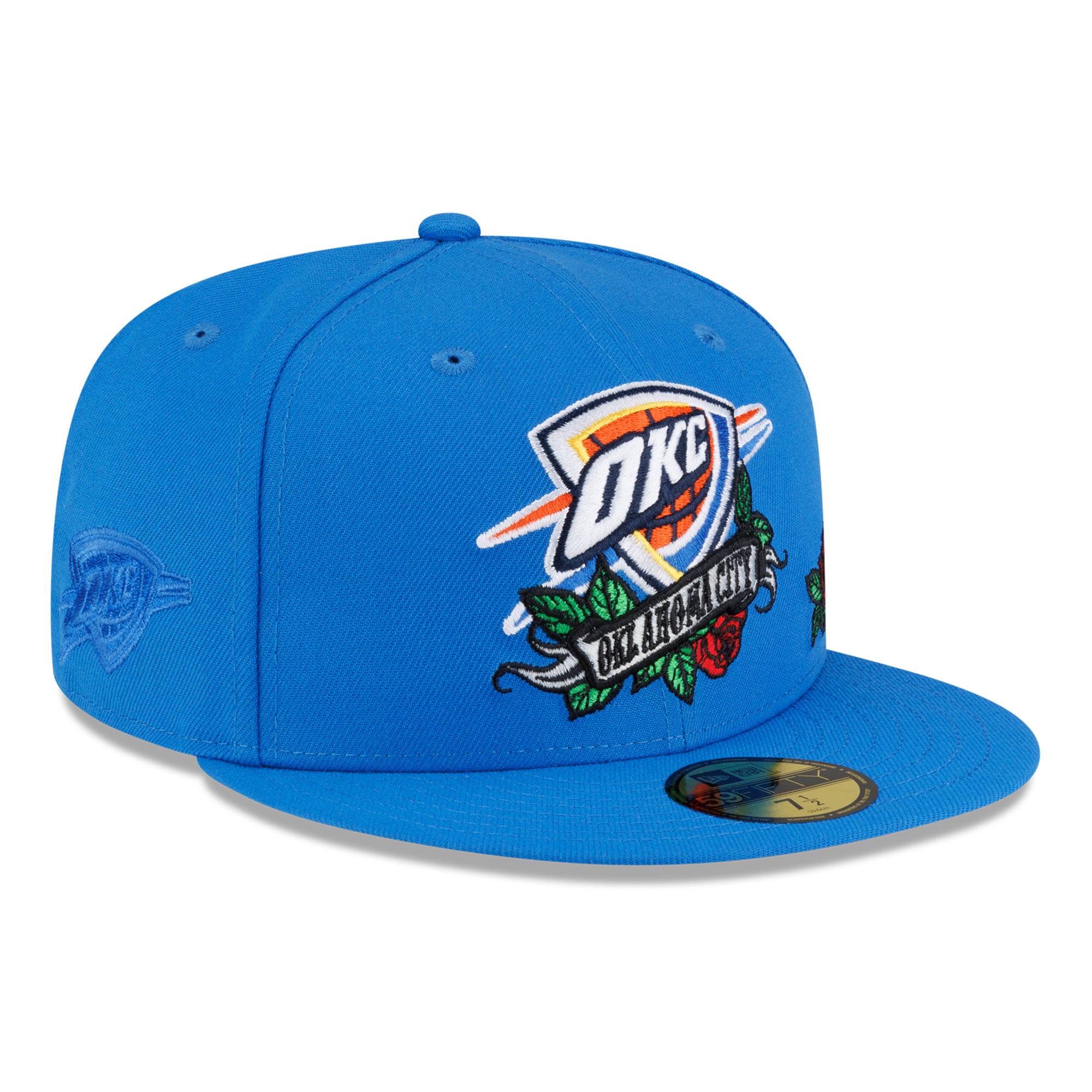 Casquette ajustée New Era Oklahoma City Thunder 59FIFTY bleue pour homme