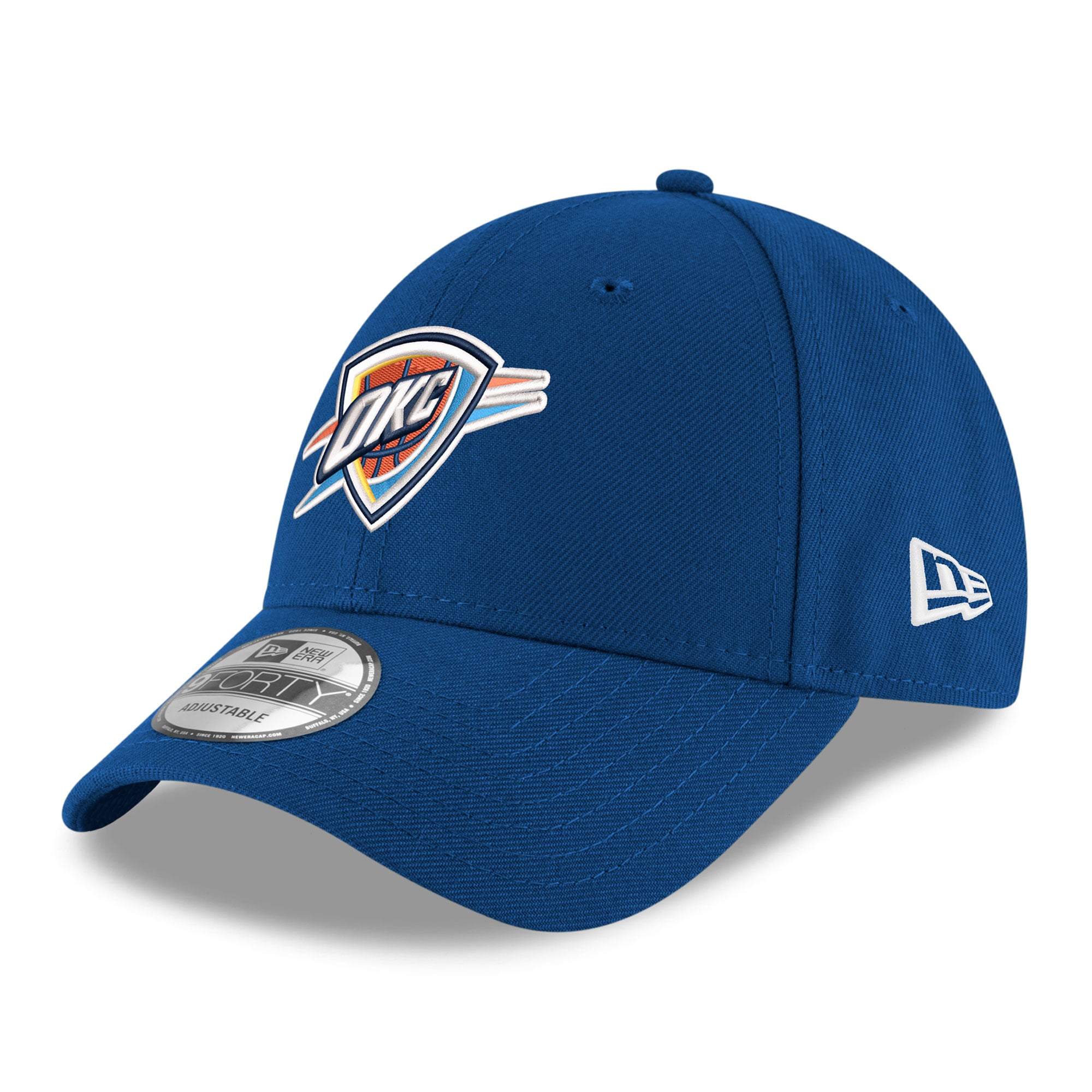 Men's Oklahoma City Thunder  New Era Blue Team 9FORTY Adjustable Hat