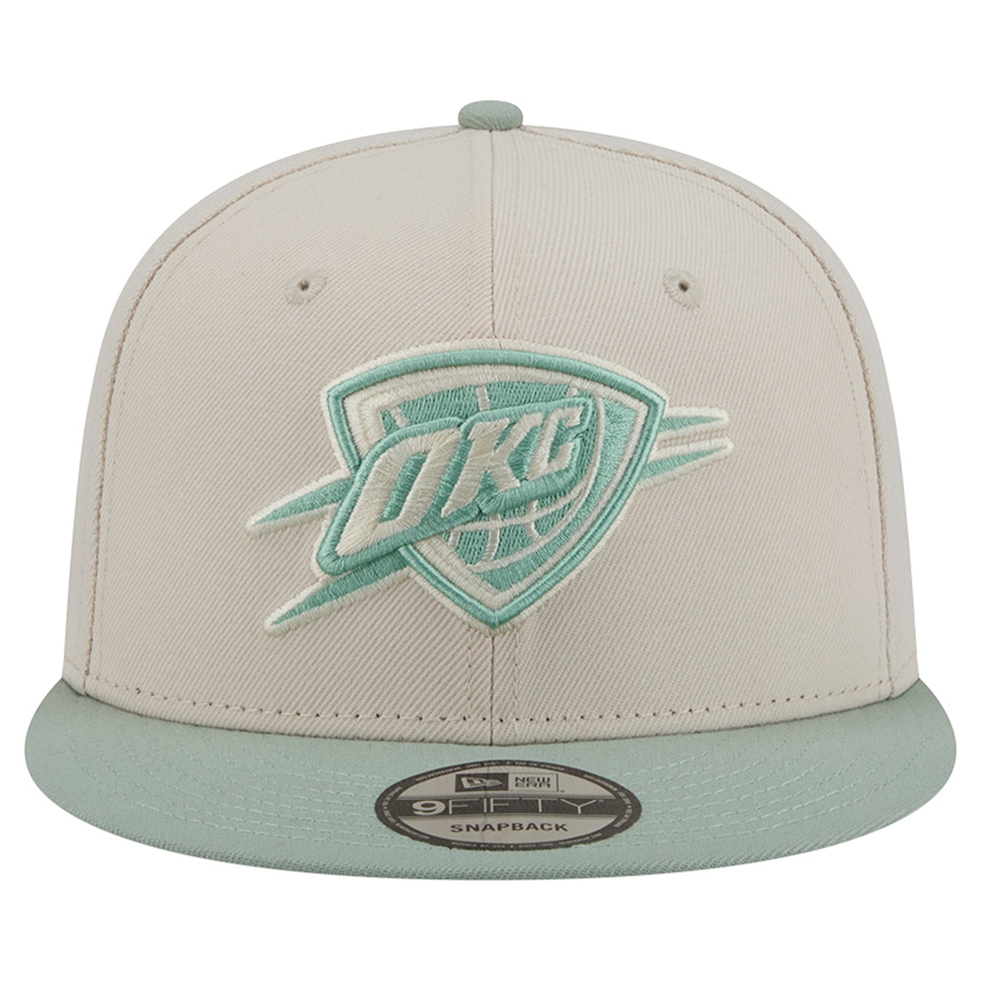 Casquette snapback New Era 9FIFTY pour homme, coloris crème/vert clair Oklahoma City Thunder