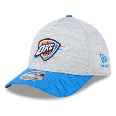  Oklahoma City Thunder New Era 39THIRTY M-Crown Tech Stretch Hat - Gray